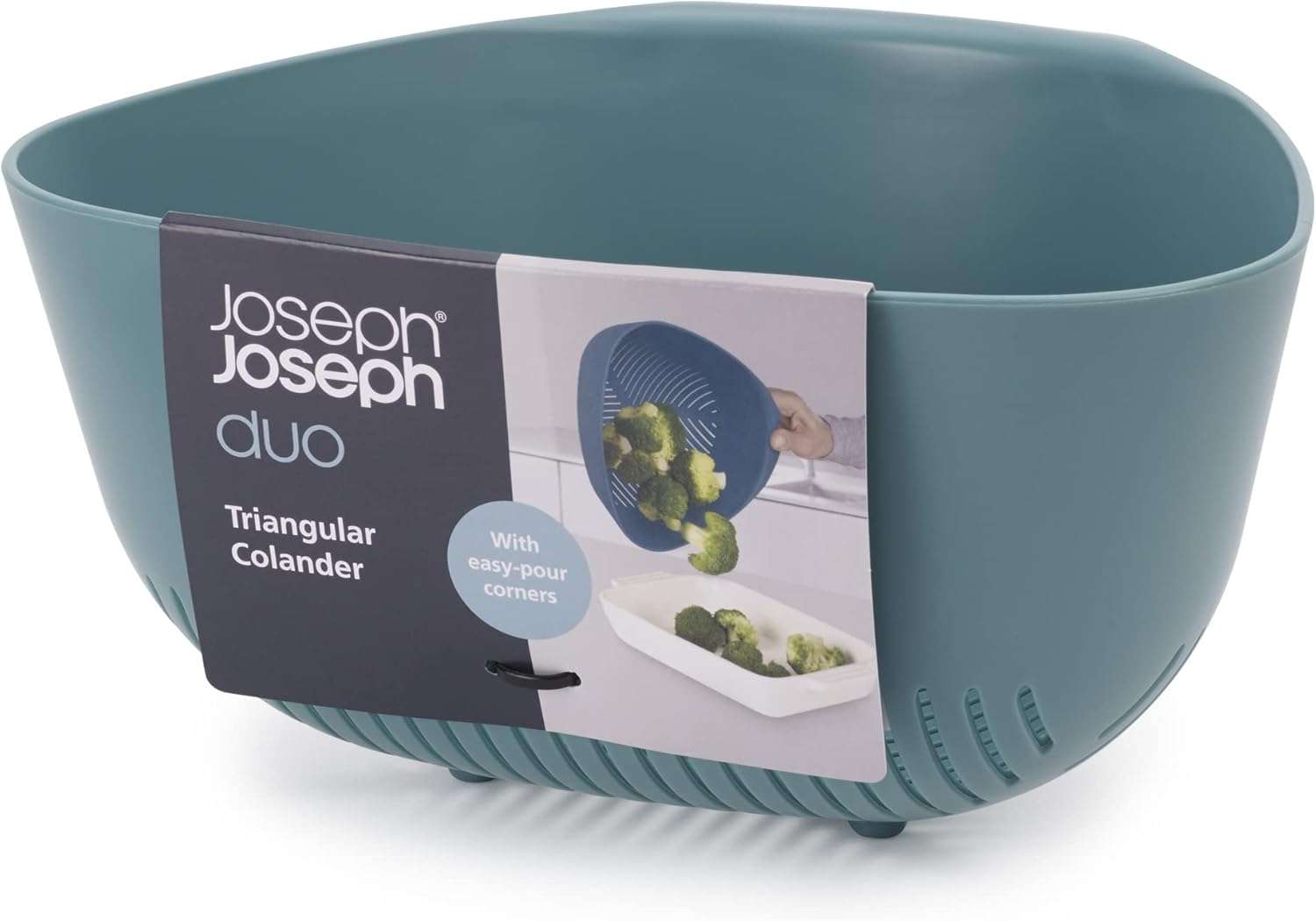 Duo Triangular Colander, Dark Opal by Joseph Joseph