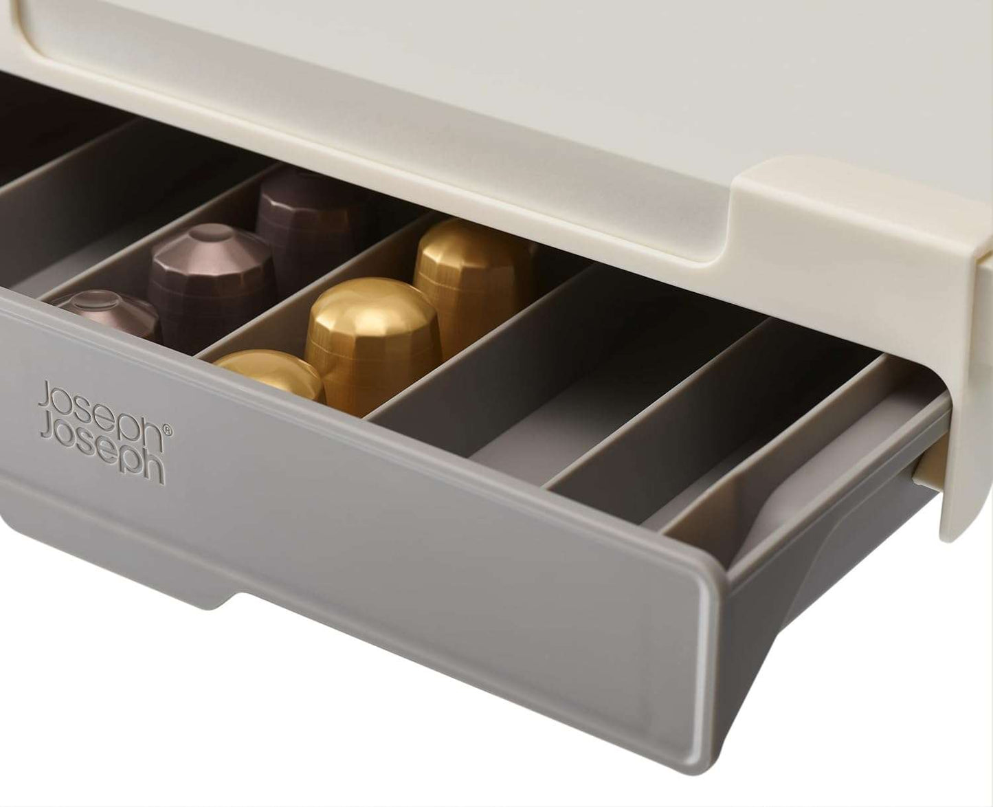 Cupboard-store coffee capsule drawer by Joseph Joseph