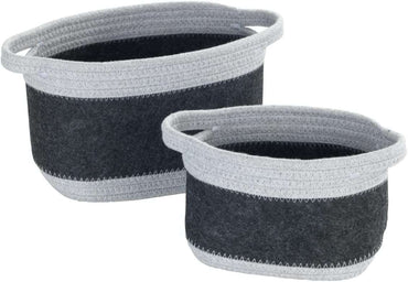 Felt basket Bea dark grey S. By Wenko.de