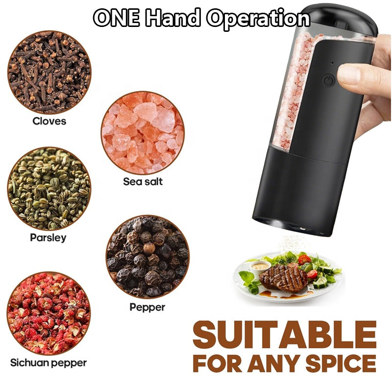 Rechargeable Electric Salt and Pepper Shakers Set