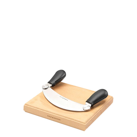 Woodhall Herb Chopping Hachoir & Board Cole & Mason