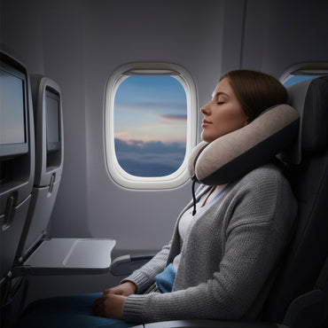 U-Shaped Ice-Silk Memory Foam Neck Pillow