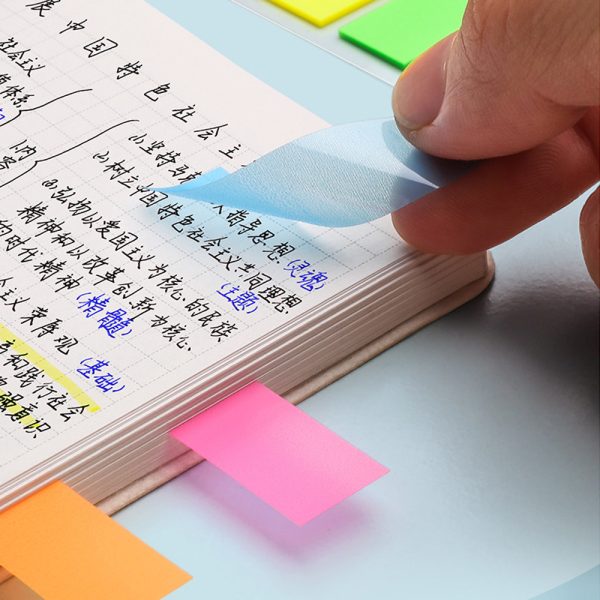 100 Pieces Sticky Notes Flags Text Highlighter 5 Colors