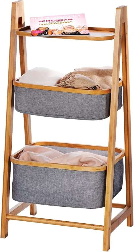 Nori Shelf with 2 Bamboo Frame by Wenko