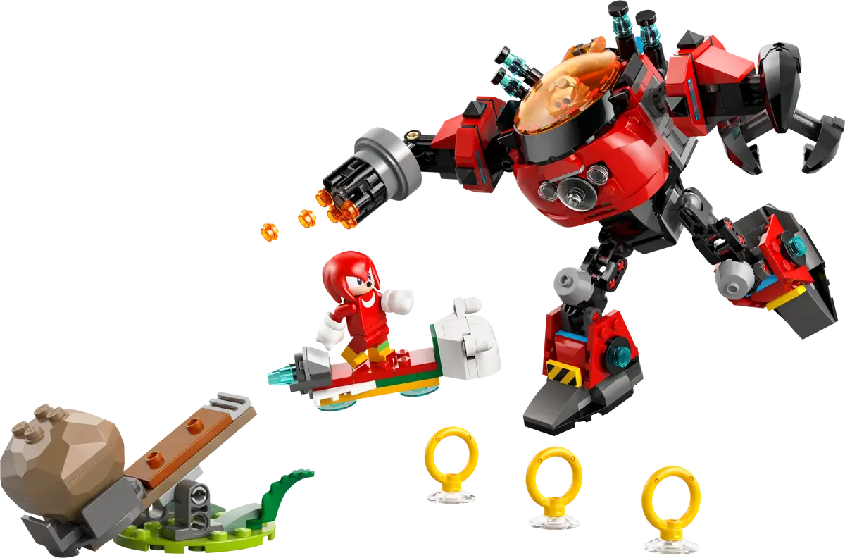 Lego Knuckles vs. Dr. Eggman Egg Crusher Mech (77005)