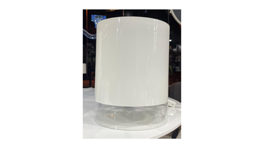 Large White Glass & Transparent Table Lamp