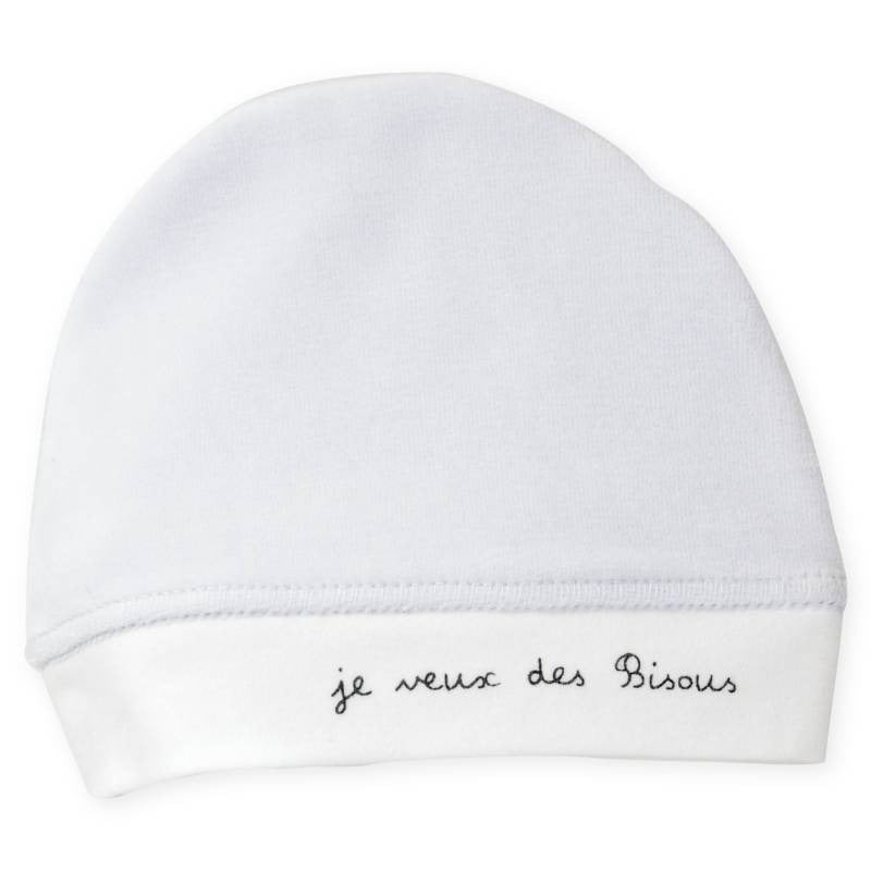 Blue Beanie with "Je veux des Bisous"