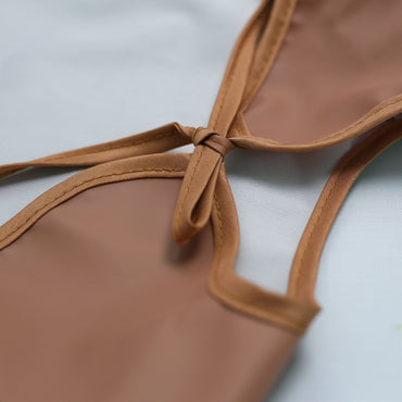 Brown Long-Sleeved Waterproof Bib