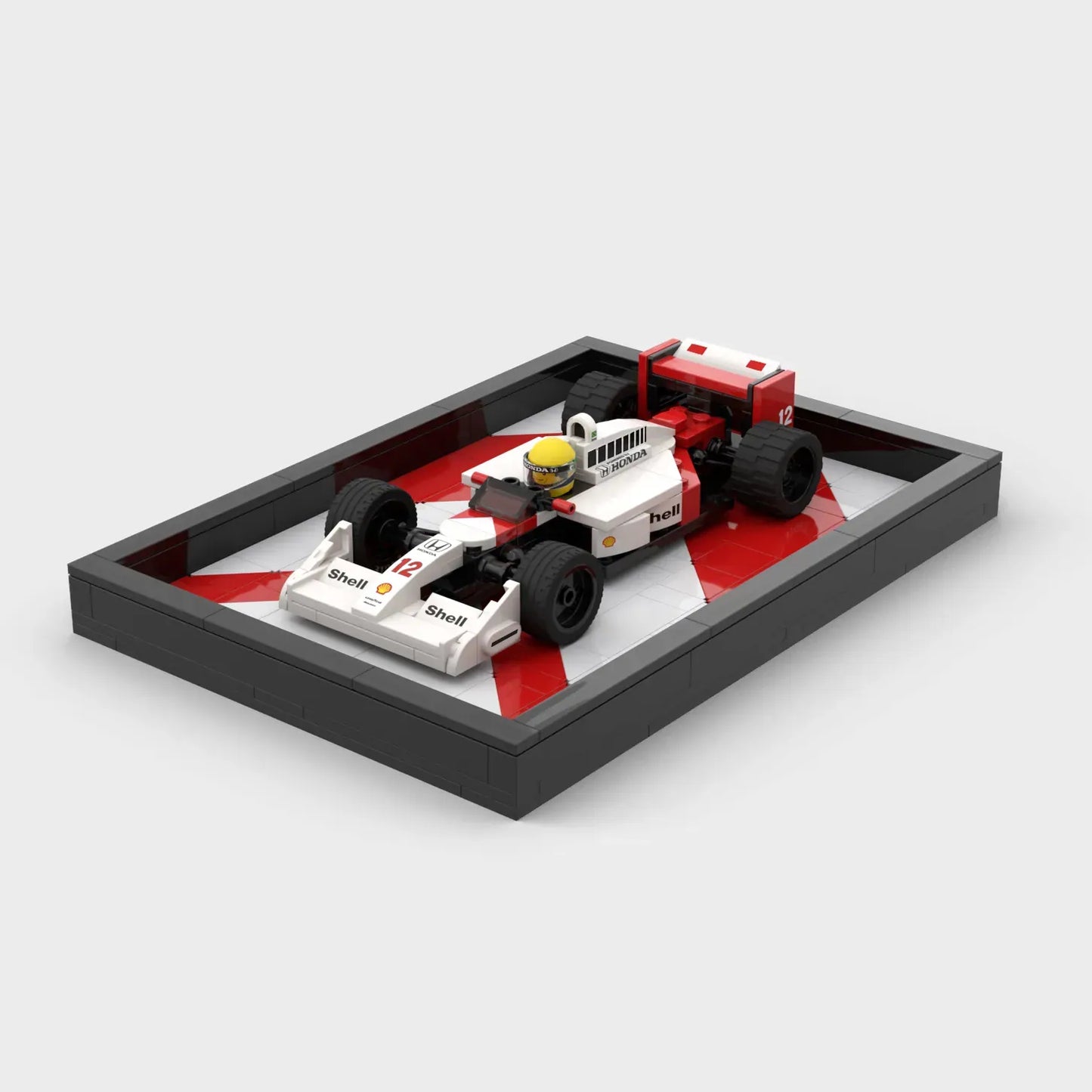 Lego Wall Mount For McLaren MP4/4 & Ayrton Senna (10330) (Without Lego Set)