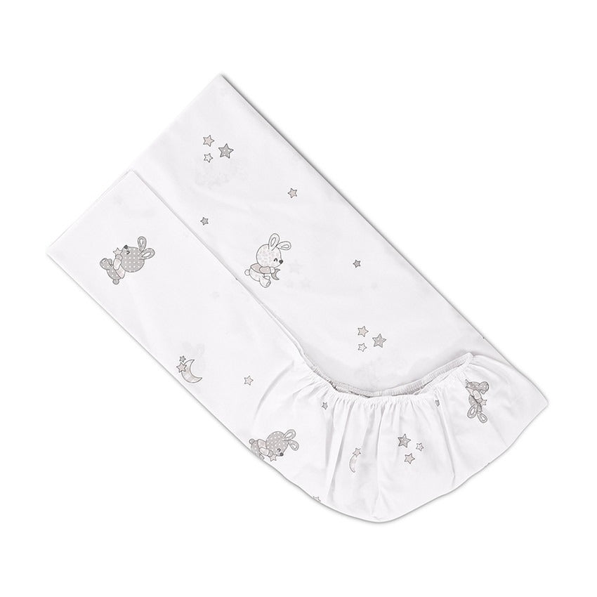 Little Rabbits Grey fitted sheet 60x120 + 15cm