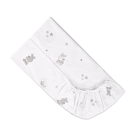 Little Rabbits Grey fitted sheet 60x120 + 15cm