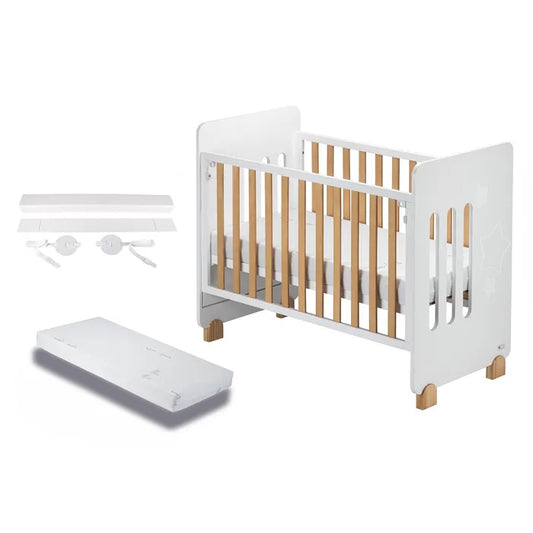 Cot for Mattress 60x120-Lovely-White with Mattress