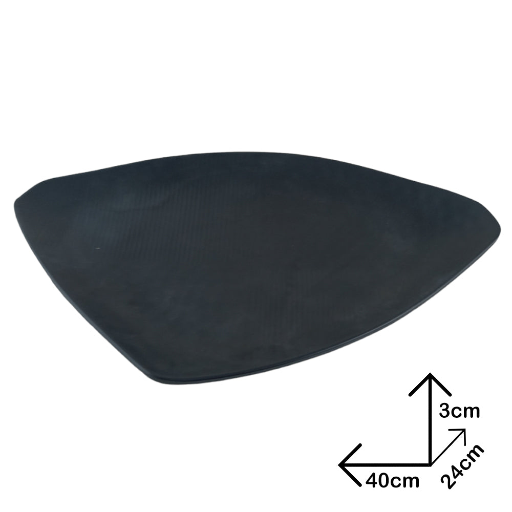 Large Plate Black Melamine Dinnerware