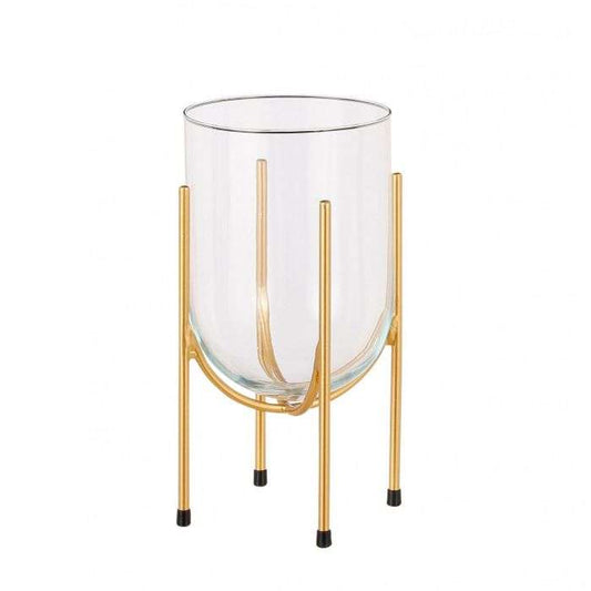 Small Jamey Vase -Gold Stand by Kuno Decoration