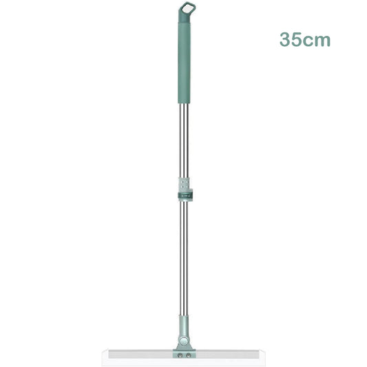 Silicone 3-in-1 Adjustable Indoor Broom Sweeper 180 Degree Rotatable Floor Wiper 35-cm