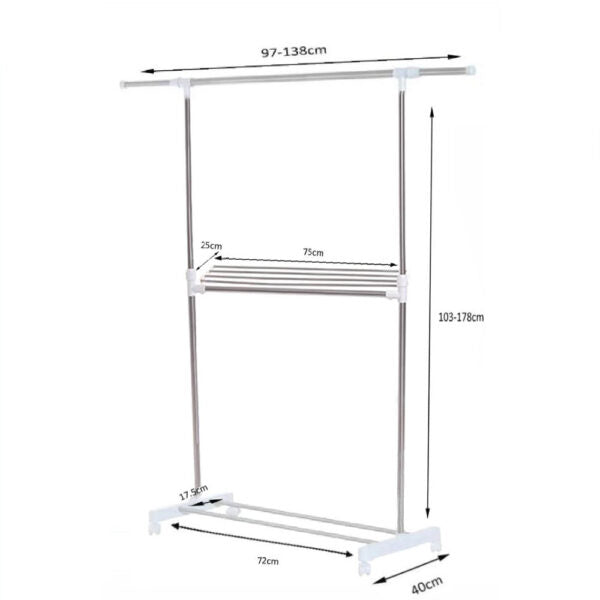 Cloth Stand Stainless Steel, Multi-Functional Clothes Hanger