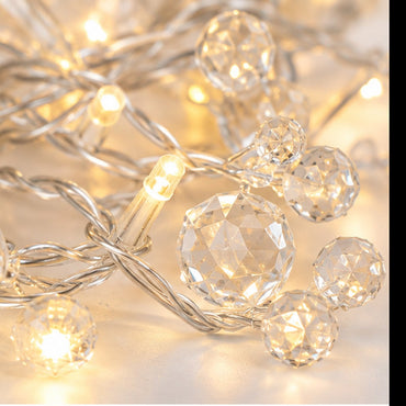 Noël 20 LED Crystal-Style Indoor String Lights – Warm White – 2 m