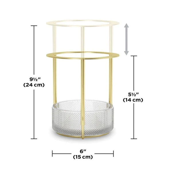 Umbra Tesora Adjustable Glass Vase – Brass