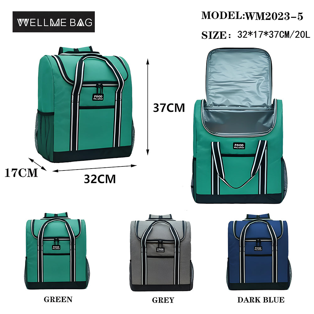 Wellme Bag, Deluxe Backpack Lunch Bag Cooler Box 20-Ltr