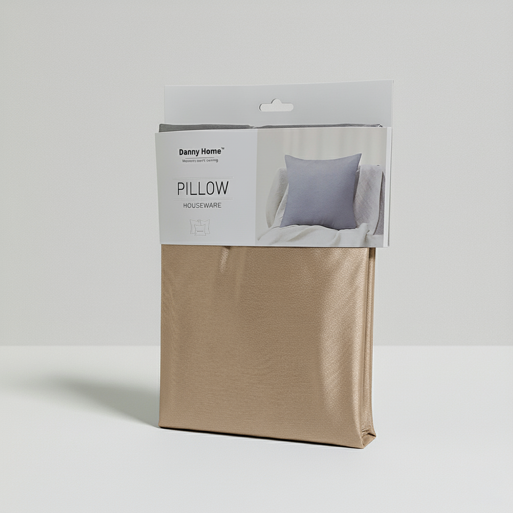 Danny Home Silk Fabric Cushion – Khaki 50x50cm