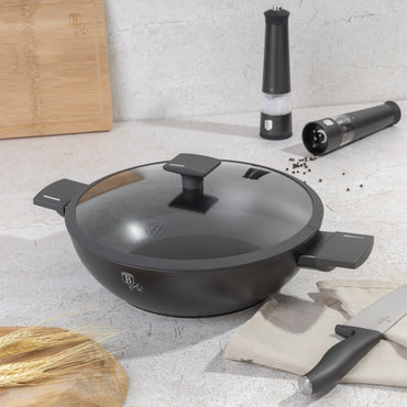 Casserole Wok with lid, 30 cm Anthracite