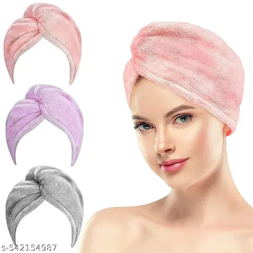 Hair Drying Cap Towel Wrap - 100% Cotton