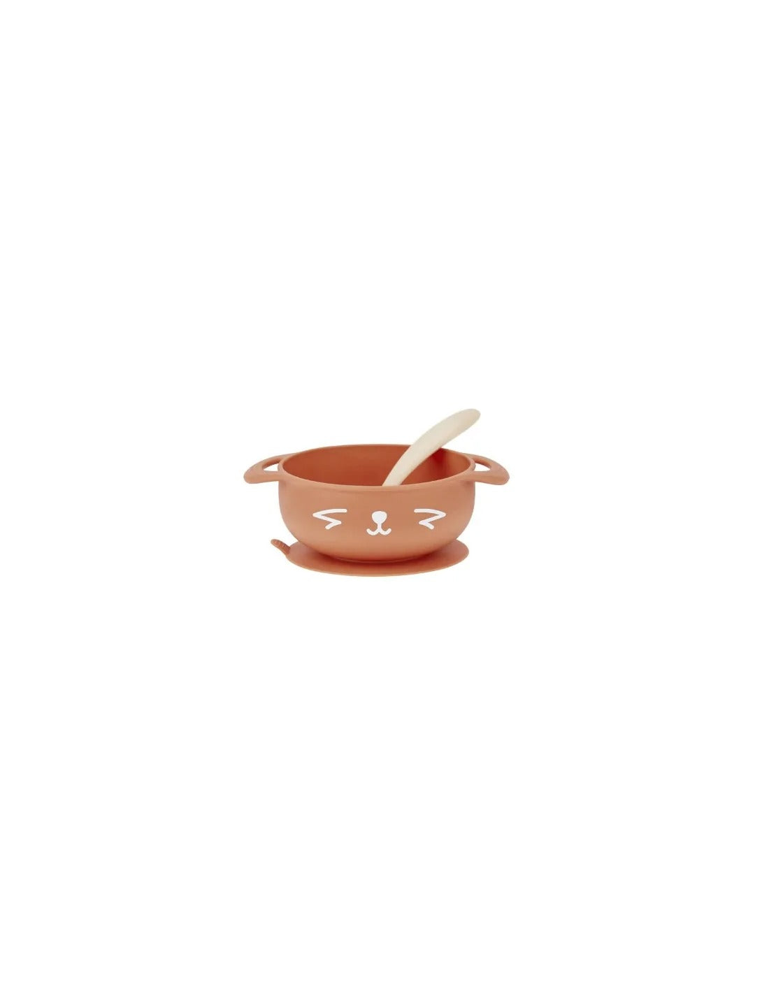 Silicone Bowl & Spoon Weaning 2pc-Set - Peach