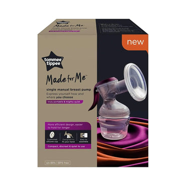 Tommee Tippee Made for Me Single Manual Breast Pump Cushioned Silicone Cup