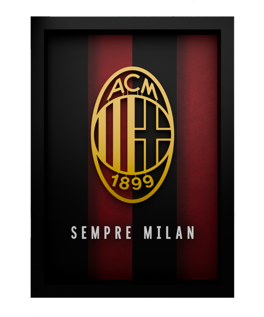 AC Milan Frame WIth 3D-printed Logo
