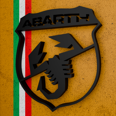 Abarth Frame WIth 3D-printed Logo