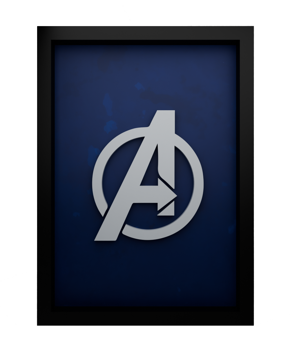 Avengers Frame WIth 3D-printed Logo