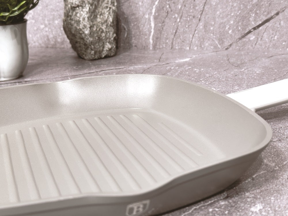 Grill pan with lid, 28 cm, Matt Grey