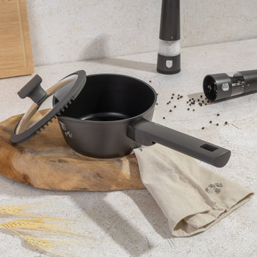 Sauce pan with lid, 16 cm Anthracite
