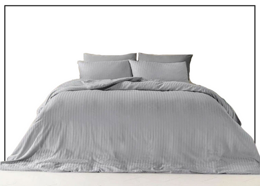 Silky touch Duvet Cover Set Double Light Gray