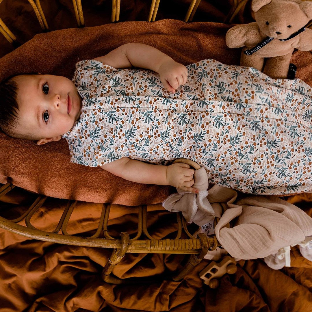 Sleeveless Organic Floral Baby Sleeping Bag