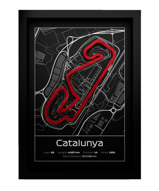 Circuit de Barcelona Frame WIth 3D-printed track
