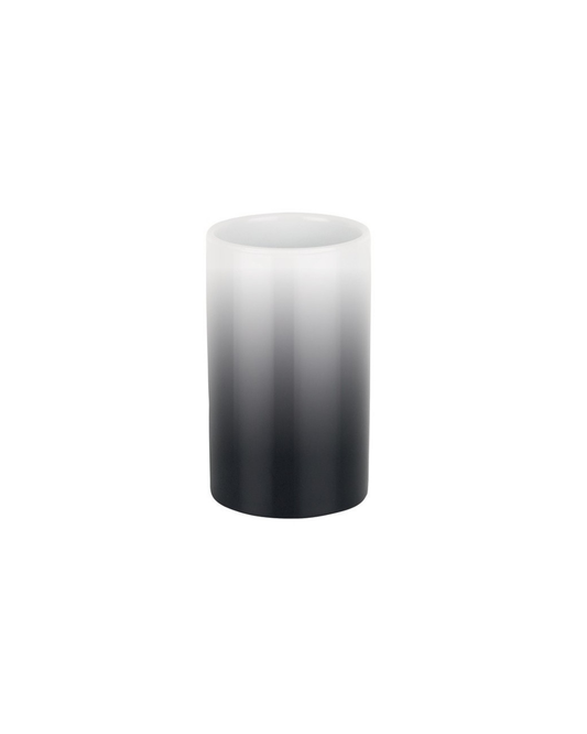 Ceramic Tumbler Tube Gradient Black Spirella