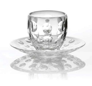 Glass Espresso Cup & Plastic Saucer by GUZZINI