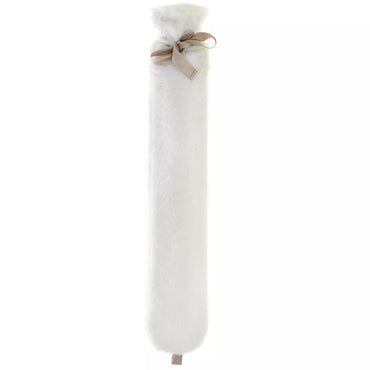 Long Hot Water Bottle with Faux Fur Cover