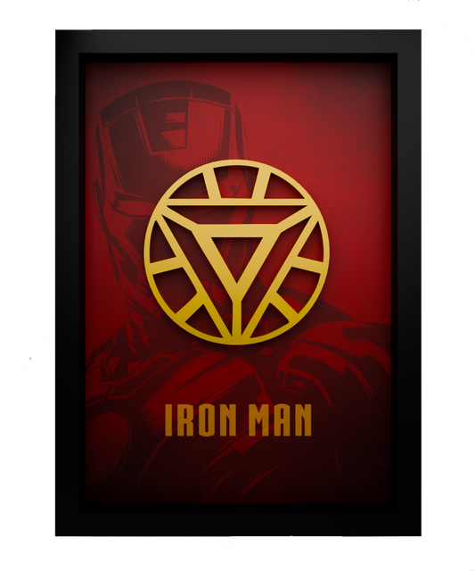 Iron Man Frame WIth 3D-printed Logo