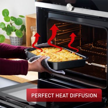 Tefal J5584783 Black Stone Rectangular Oven Dish 24×31