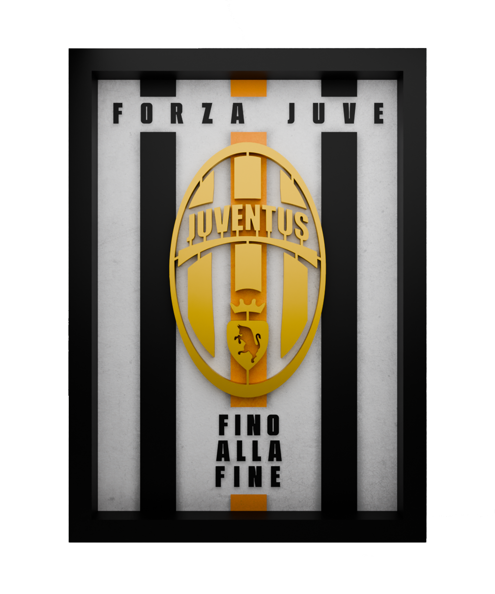 Juventus Frame WIth 3D-printed Logo