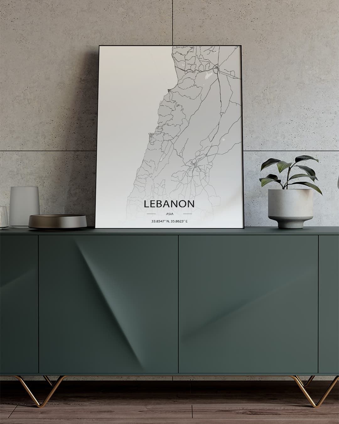 Sook's Lebanon Map Poster