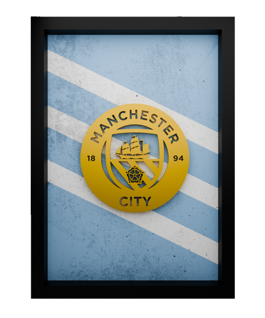 Man City Frame WIth 3D-printed Logo
