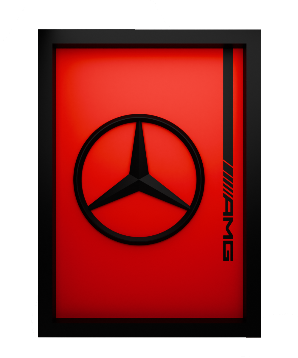 The Silver Arrows Frame WIth 3D-printed Logo