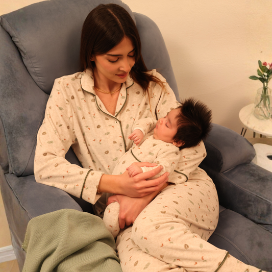 Cosset Loungewear Moments Mommy & Me Loungewear Set – Beige "Small"