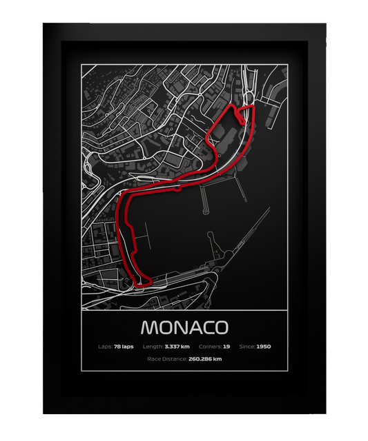 Circuit de Monaco Frame WIth 3D-printed track