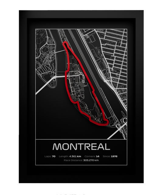 Circuit Gilles Villeneuve Frame WIth 3D-printed track