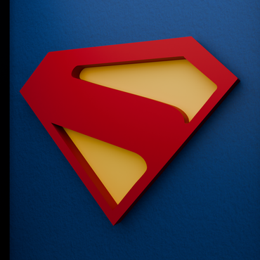 Superman Frame WIth 3D-printed Logo