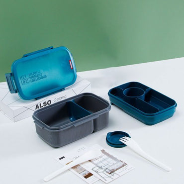 Lunch Box with Cutlery Set 6-Compartments (1700 ml)
